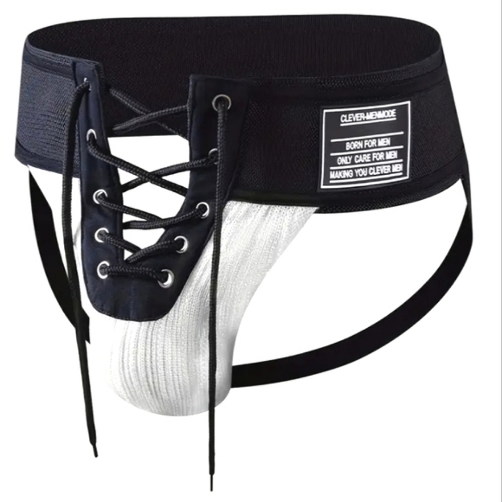 Lace-up mesh jockstrap